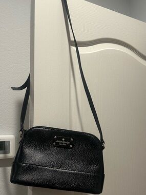 kate spade Black Pebble Leather Crossbody Bag
